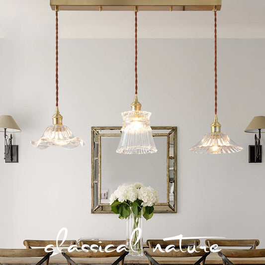 French Floral Pendant Lamps