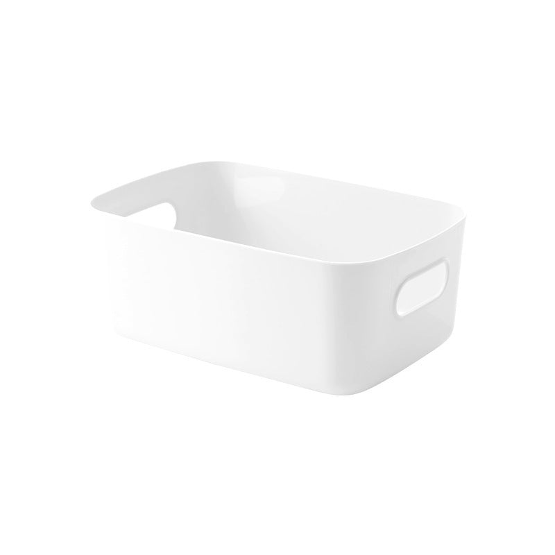 Solid Plastic Storage Bin with Handle