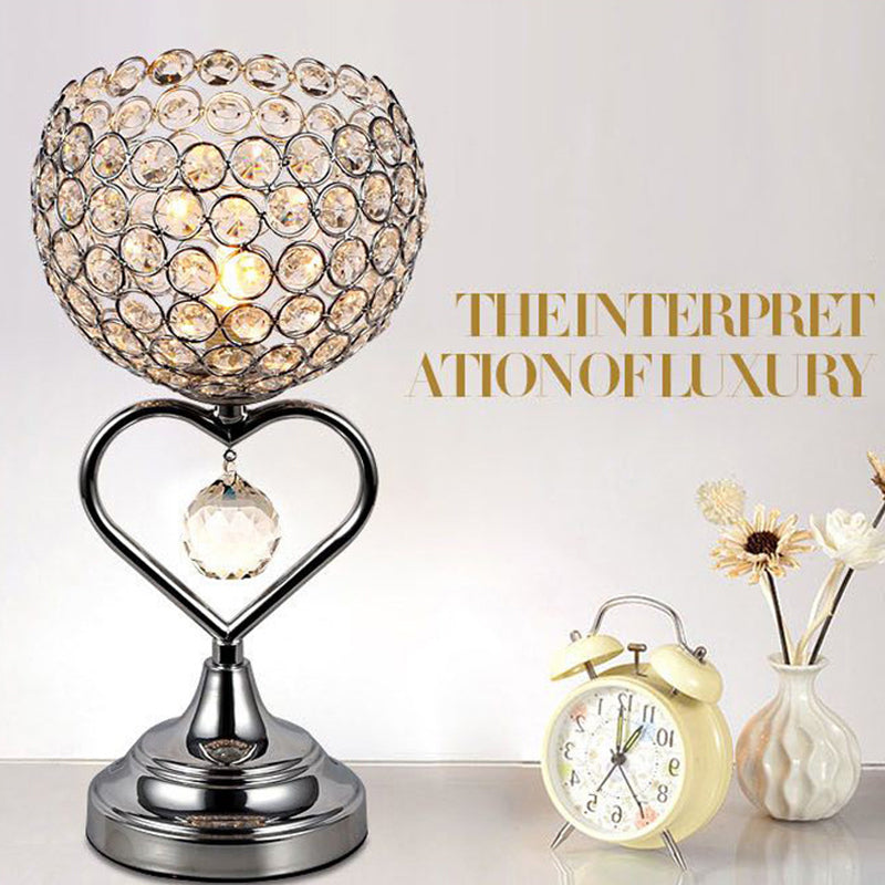 Crystal Cup-Heart USB Table Lamp