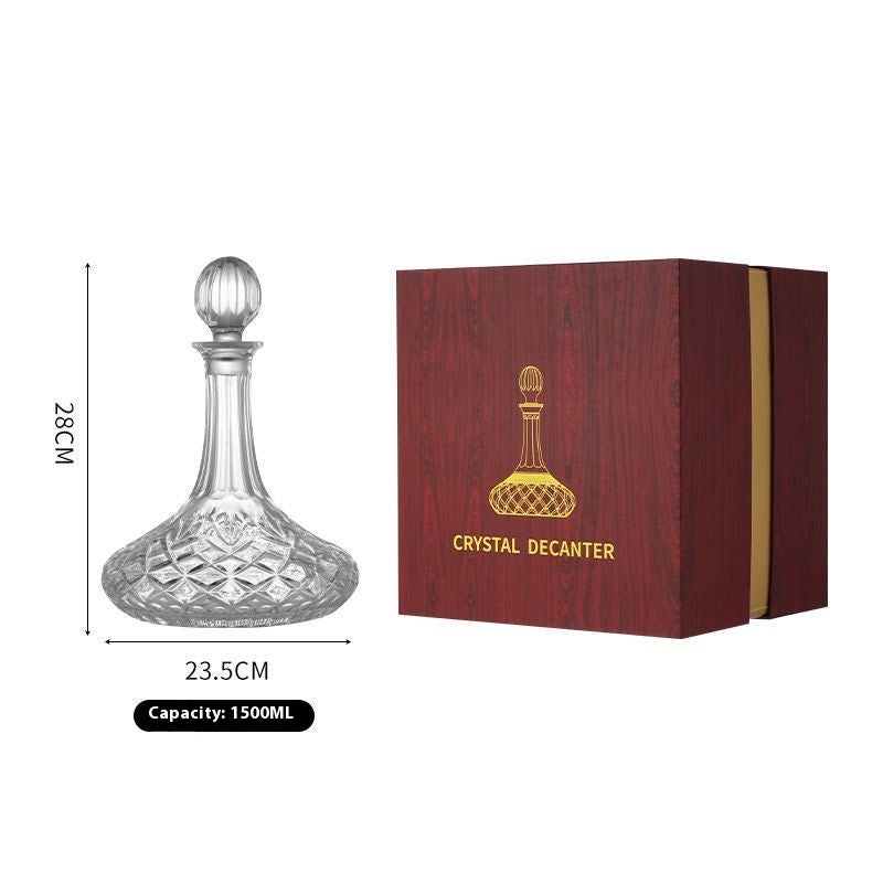 Crystal Wide Bottom Wine Decanter