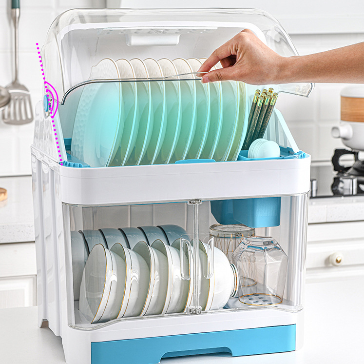 2-Tier UV Disinfecting Dish Rack