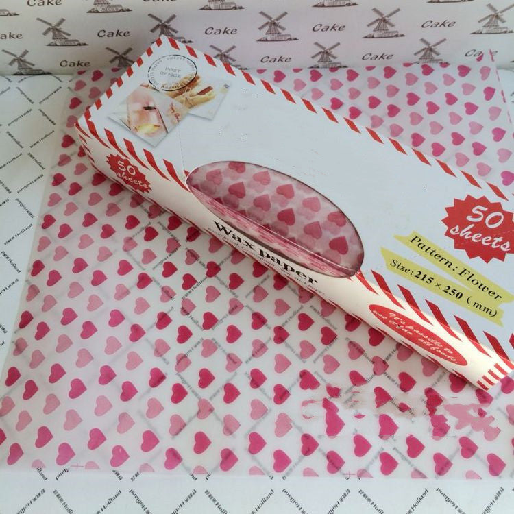 50PC Oilproof Decorative Wax Paper