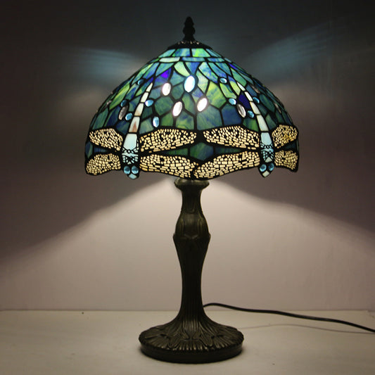 Green Dragonfly Tiffany Table Lamp