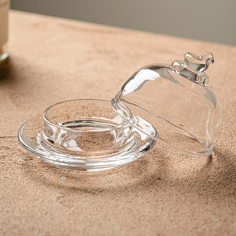 Glass Bird Dome & Glass Plate
