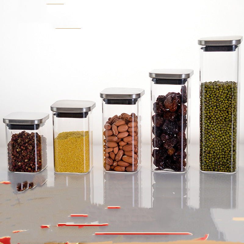 Clear Airtight Pantry Storage with Bamboo Lid