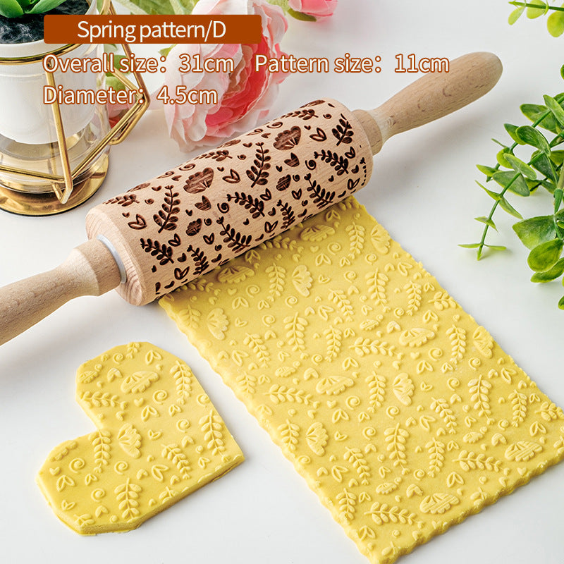 Botanical Embossed Rolling Pin