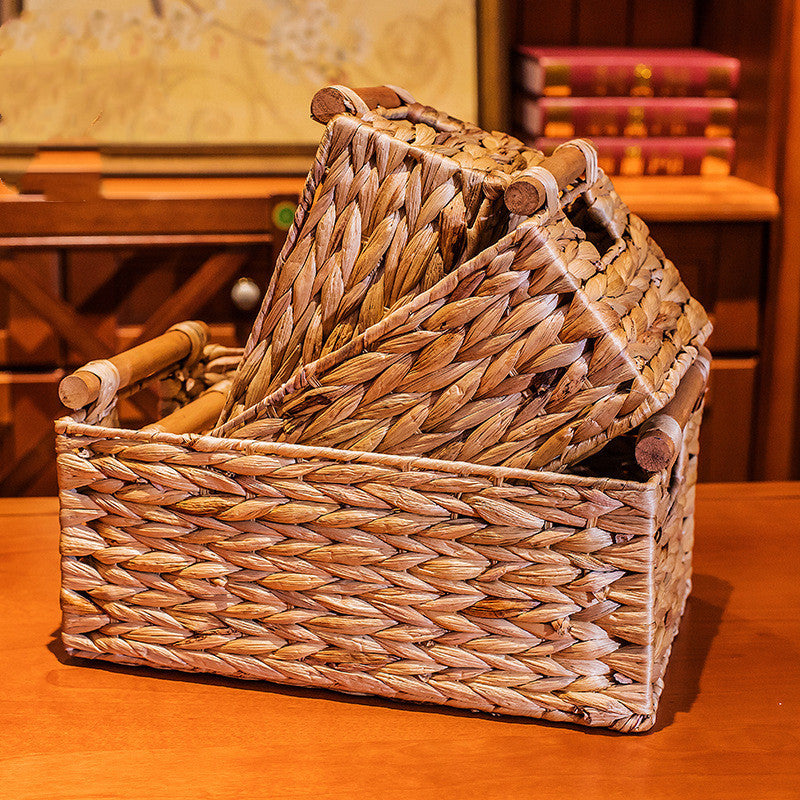 Rattan Storage Basket Organizer