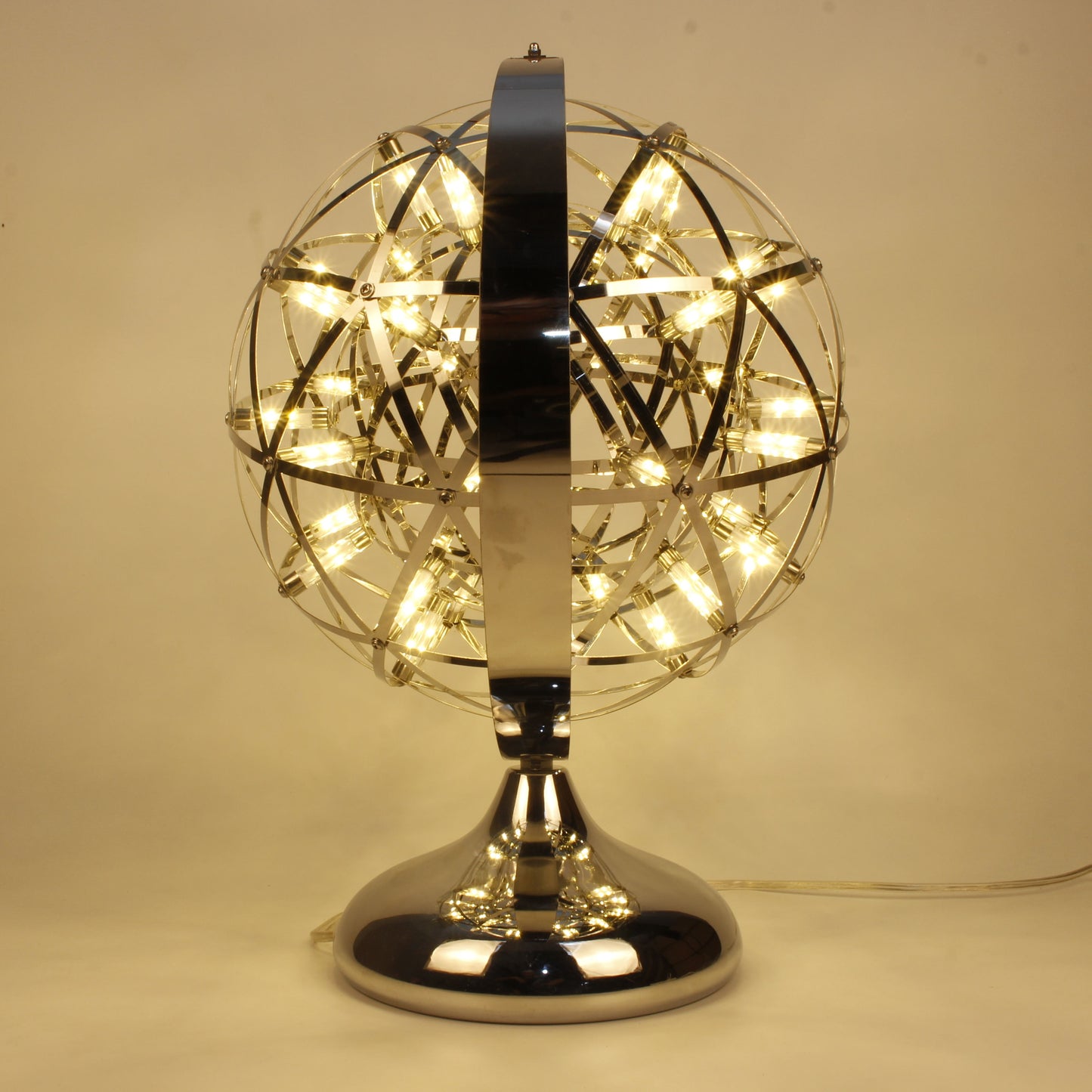 Stainless Steel Nested Wire Balls Table Lamp