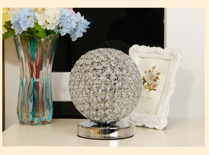 Stemless Crystal Globe Table Lamp