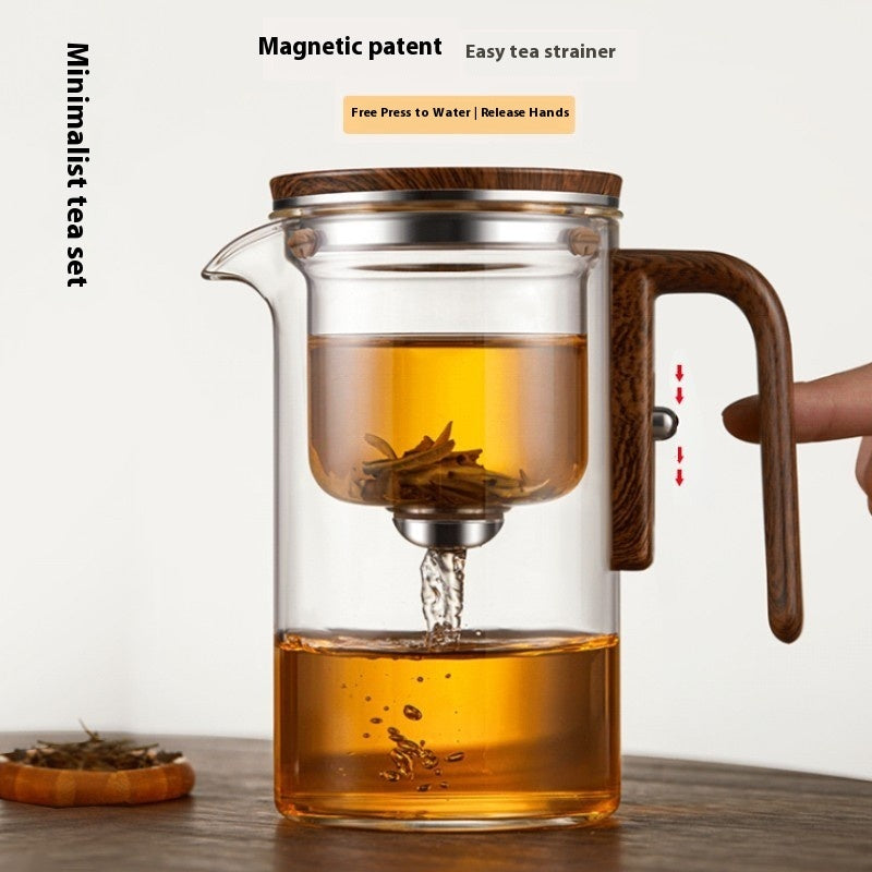 Elegant Glass & Wood Tea Brewer