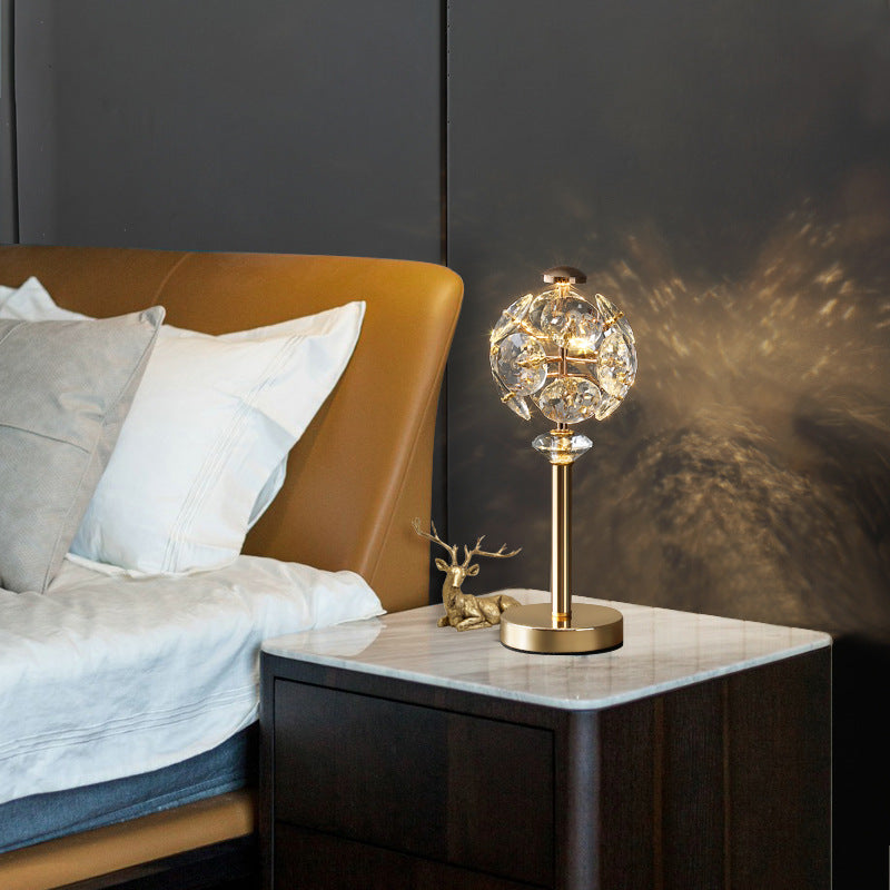 Crystal Globe Wand Table Lamp