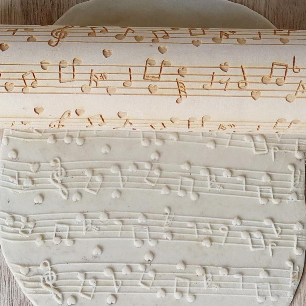 Musical Note Embossed Rolling Pin