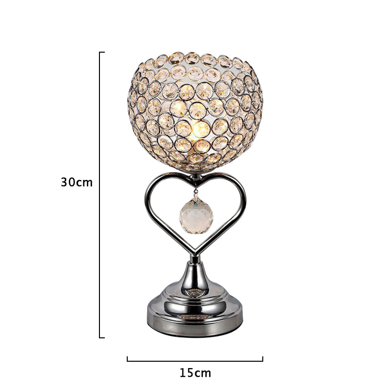 Crystal Cup-Heart USB Table Lamp