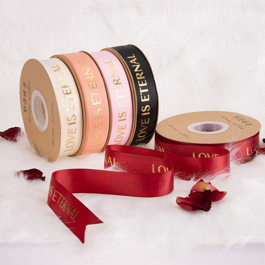 Colorful Gilded Ribbons with Endearing Phrases