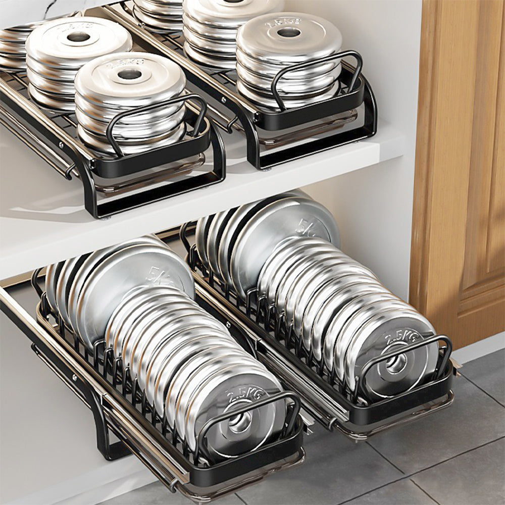 Kitchen Pull-Out Cabinet Tableware Storage Rack