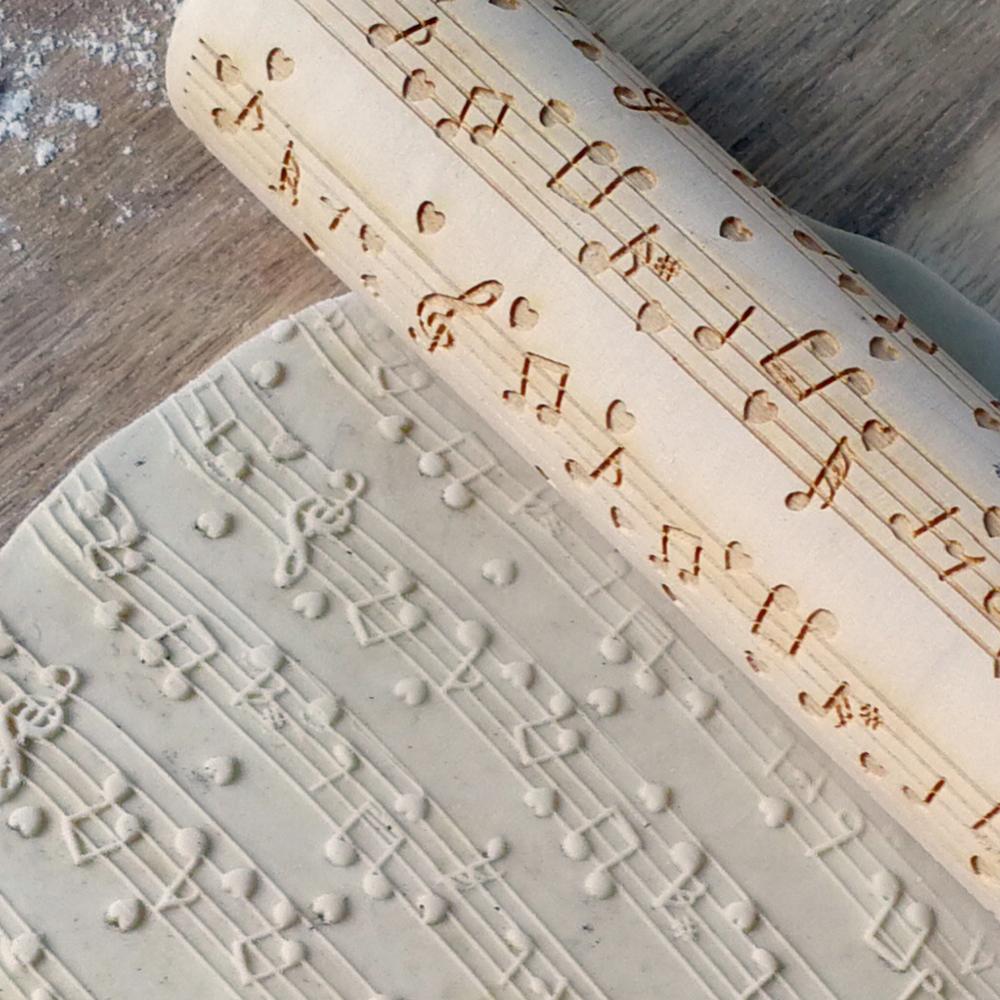 Musical Note Embossed Rolling Pin