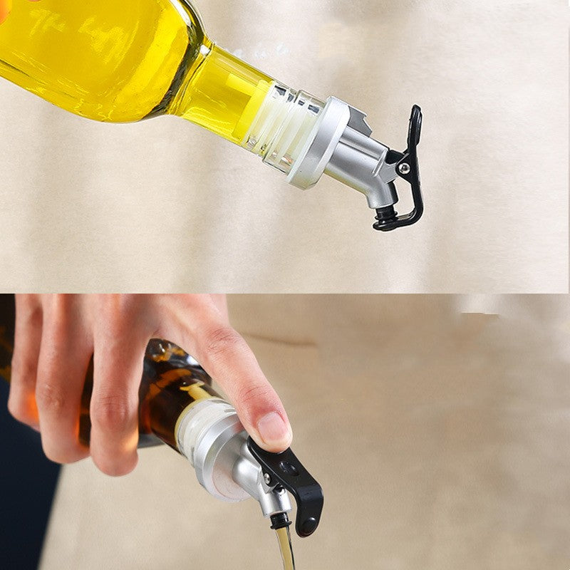 Glass Oil-Vinegar Bottle with Pour Spout