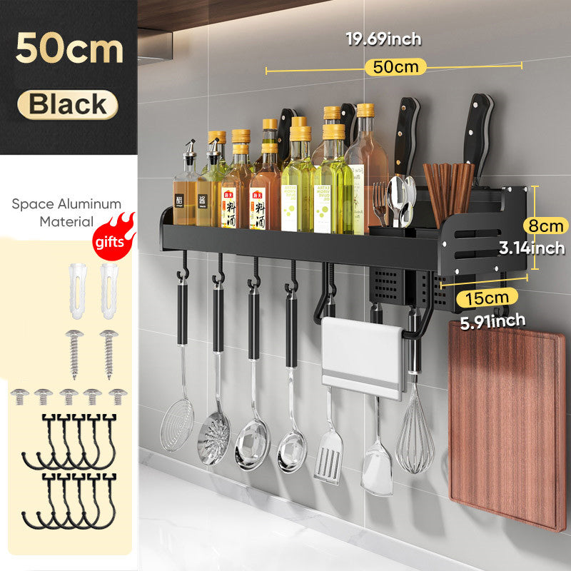 Kitchen Organization: Wall-Mount Utility Shelf with Hooks