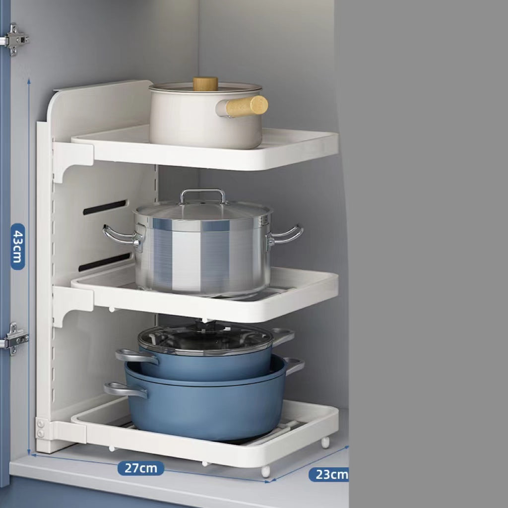 Multi-Level Kitchen Shelving Unit for Heavy or Large Pots