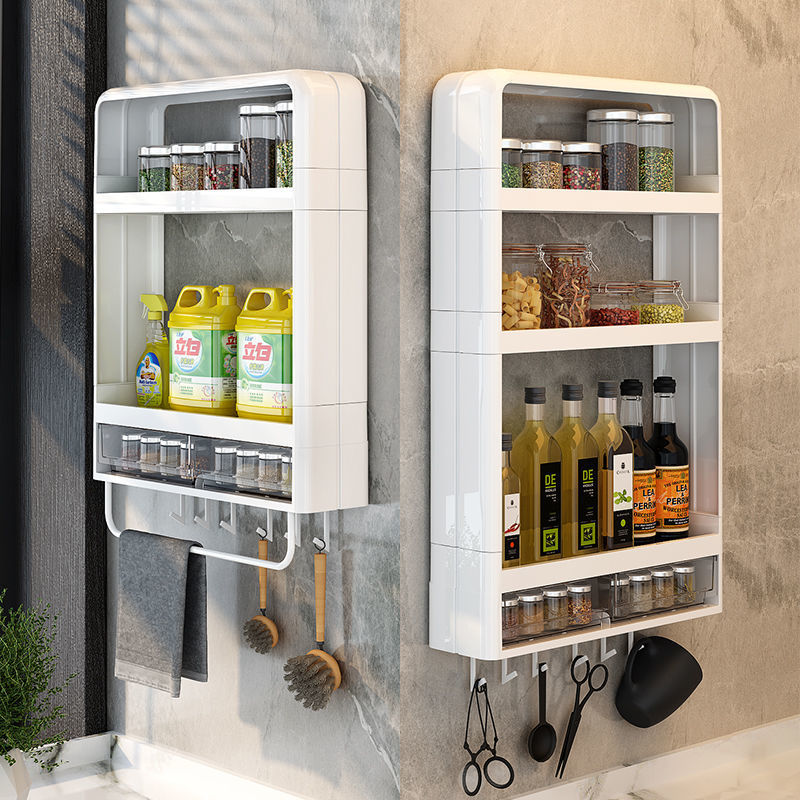 Wall-Mounted Kitchen Racks-White