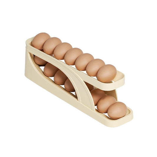 Food Storage: Rolling 2 Level Egg Storage-Refrigerator Shelf or Door