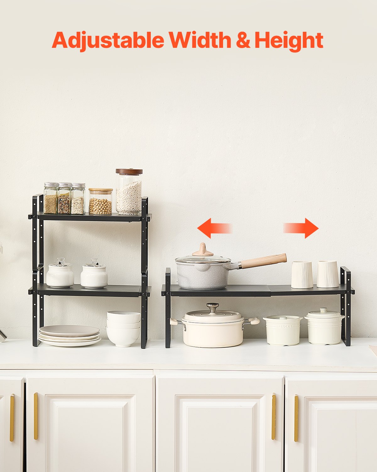 2 Tier Cabinet or Countertop Shelf Unit