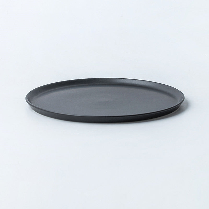 Round Nordic Style Matte Porcelain Serving Tray-Various Colors