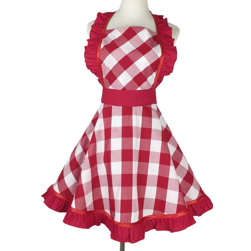 Buffalo Check & Ruffles Apron