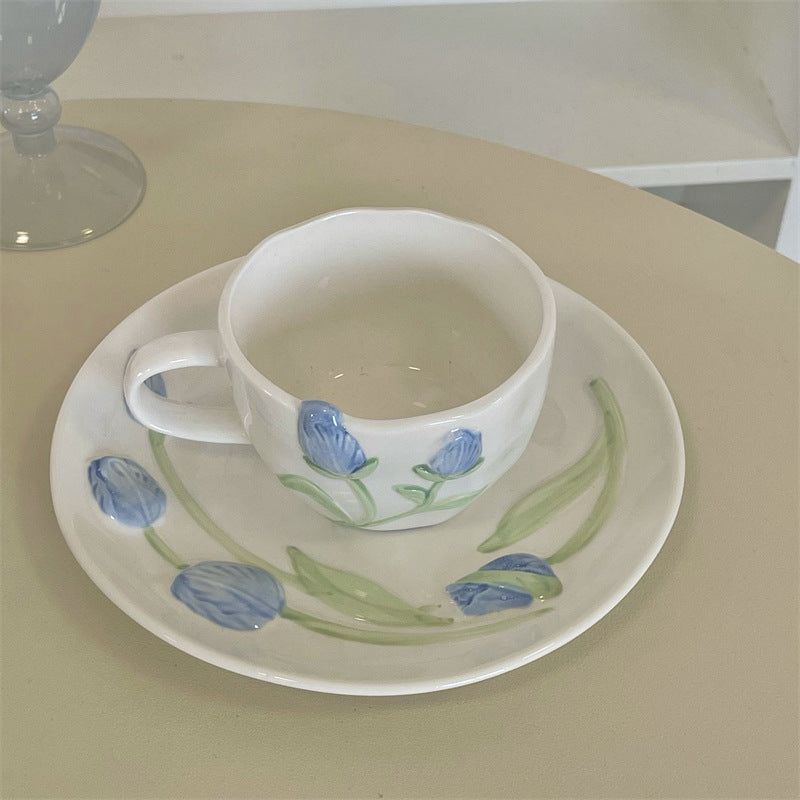 Raised Tulip French Porcelain Dessertware