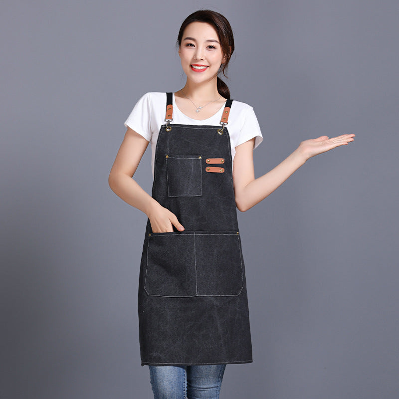 Heavy Canvas Denim Aprons with Big Pockets