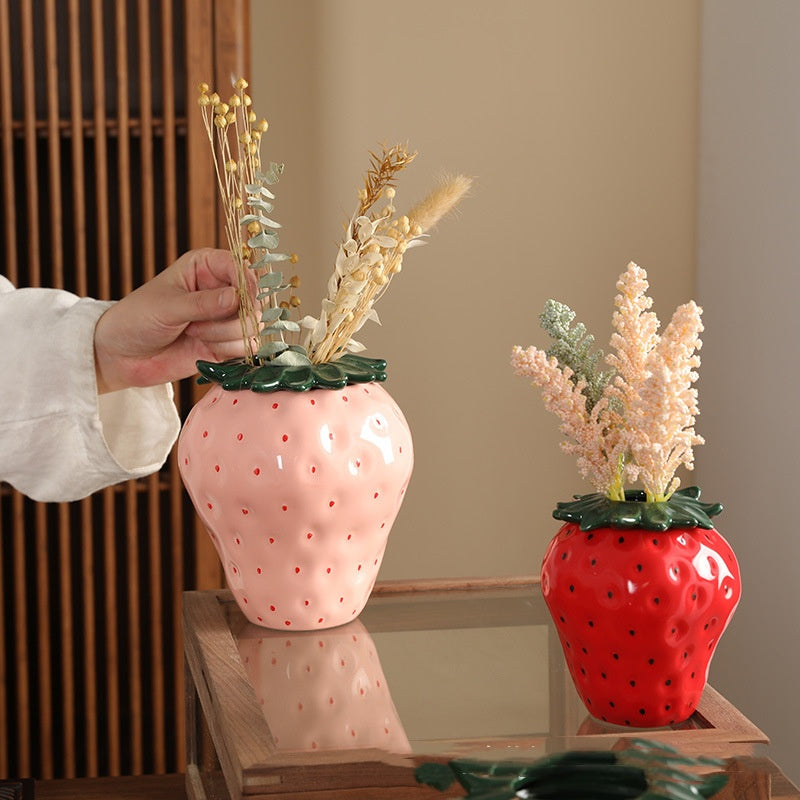 Vase Strawberry Ceramic