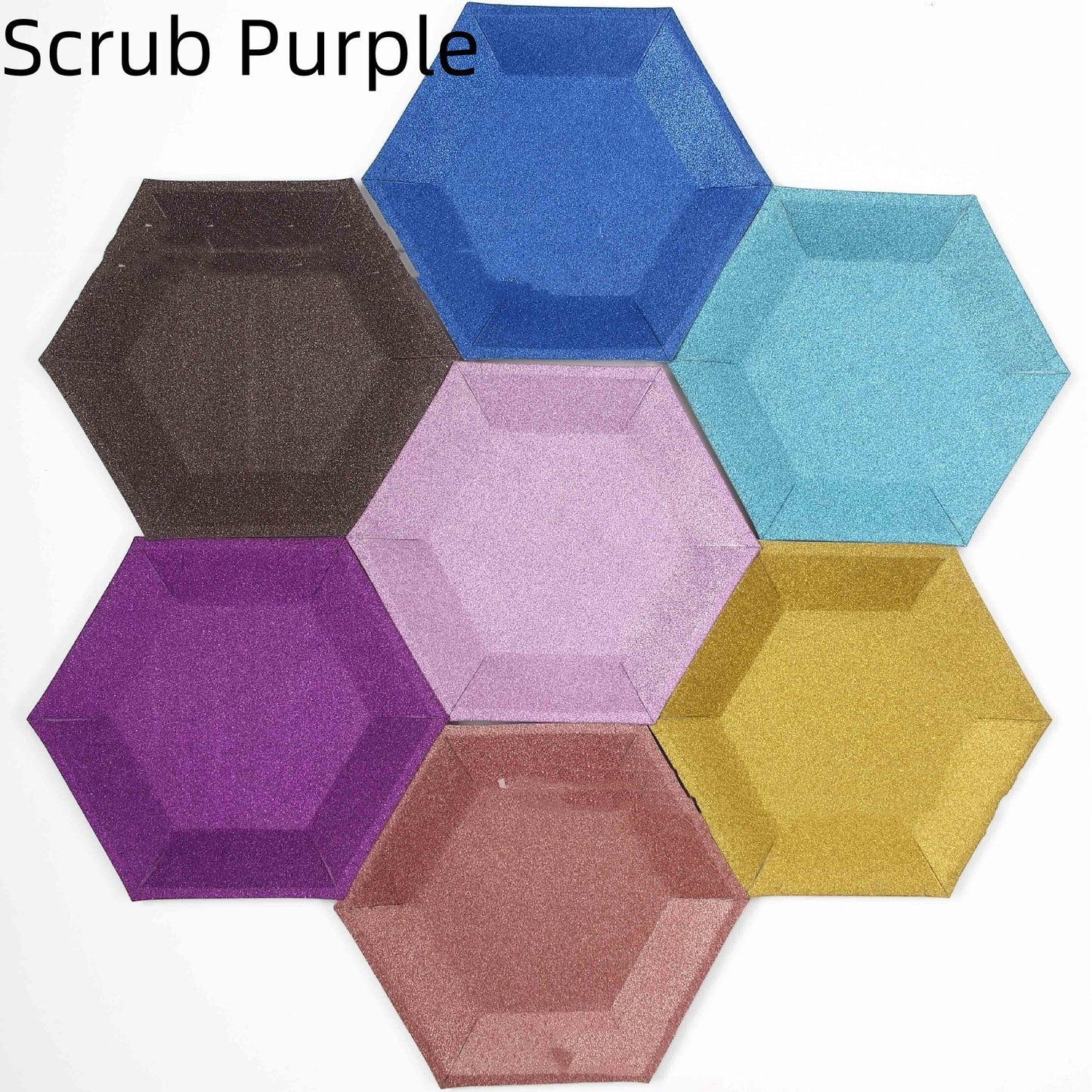 8PC Colorful Hexagonal Paper Dessert Tray