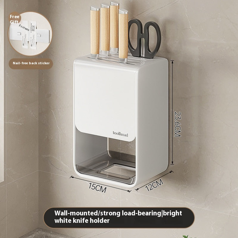 Modern Metal Knife Holder Wall Mount or Countertop