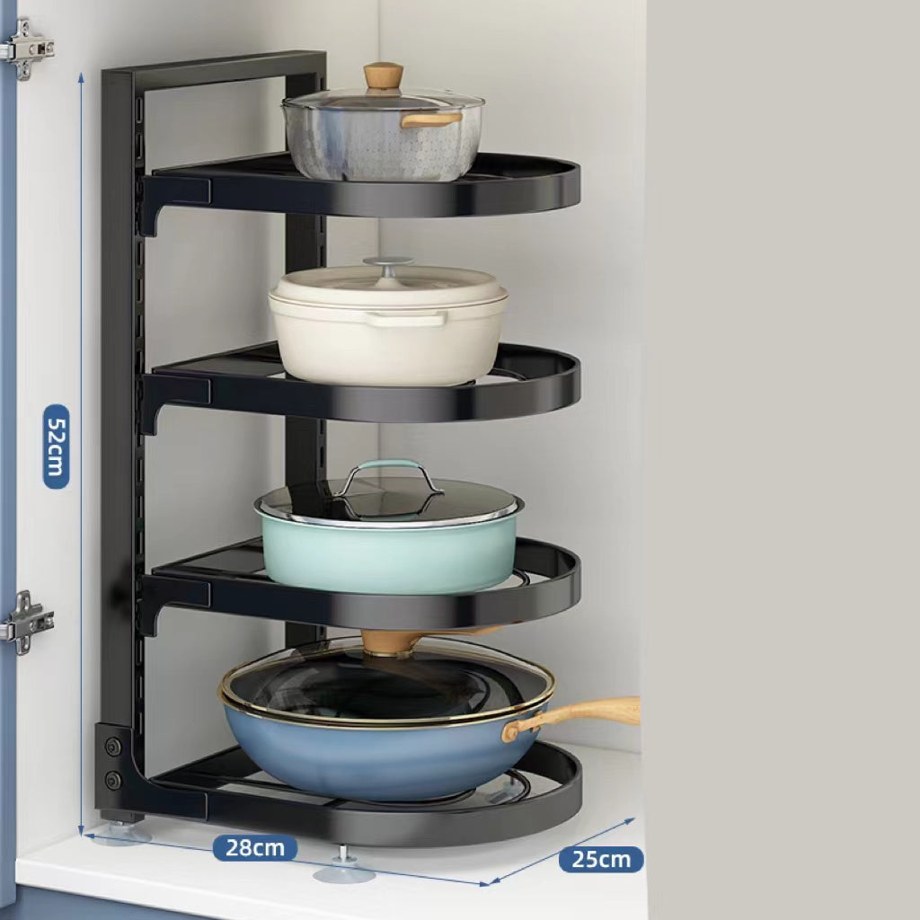 Multi-Level Kitchen Shelving Unit for Heavy or Large Pots