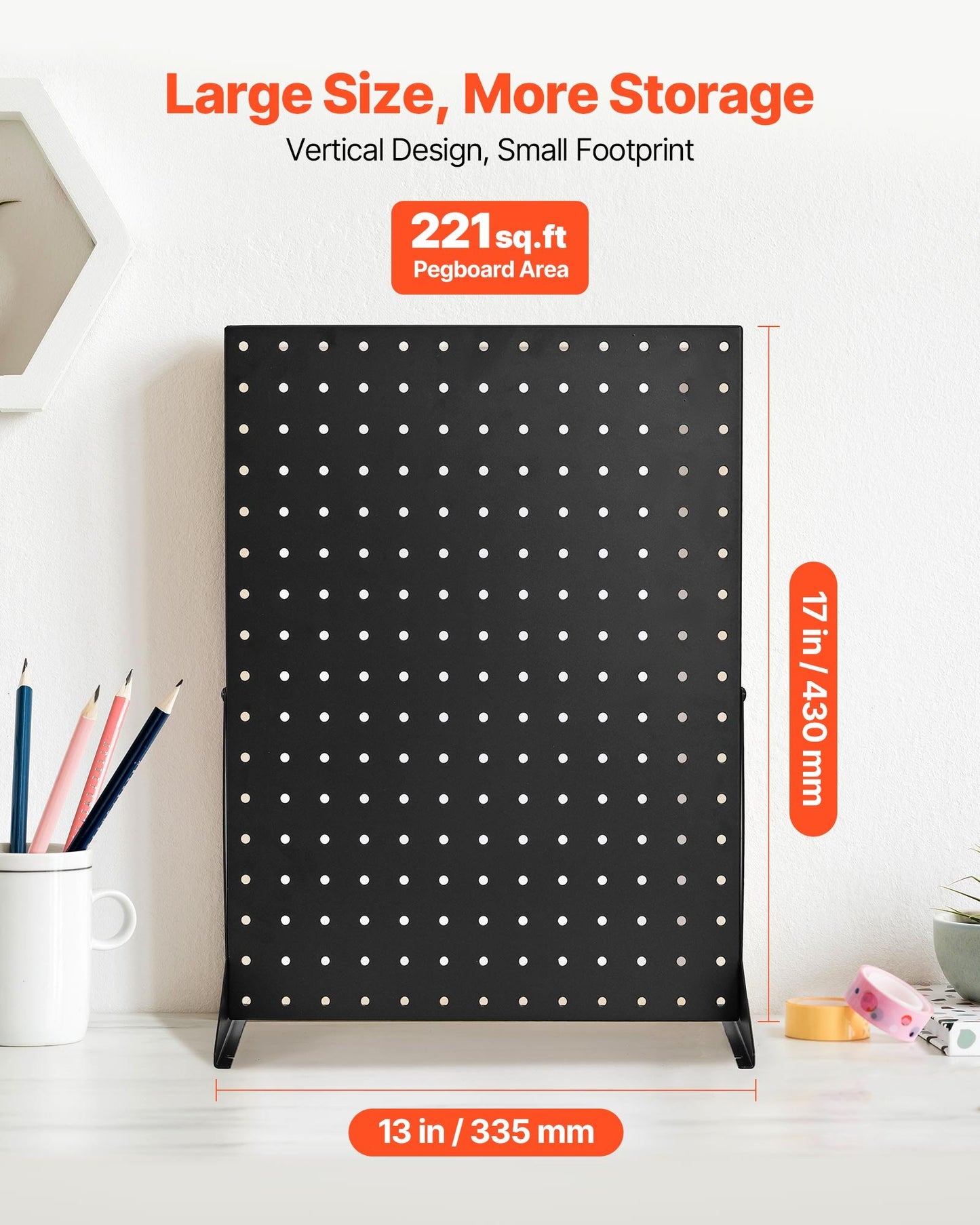 Pegboard Tabletop Organizer Stand