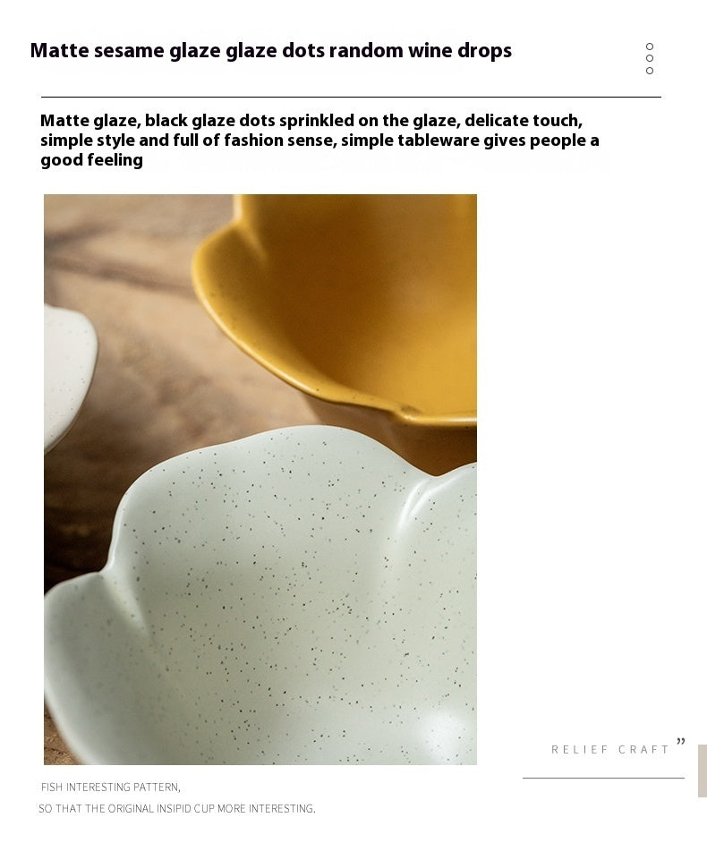 Tableware: Ceramic Flower Petals Bowl