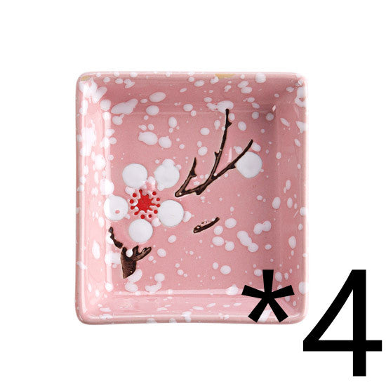 Japanese Ceramic Plum Blossom Sauce Dish