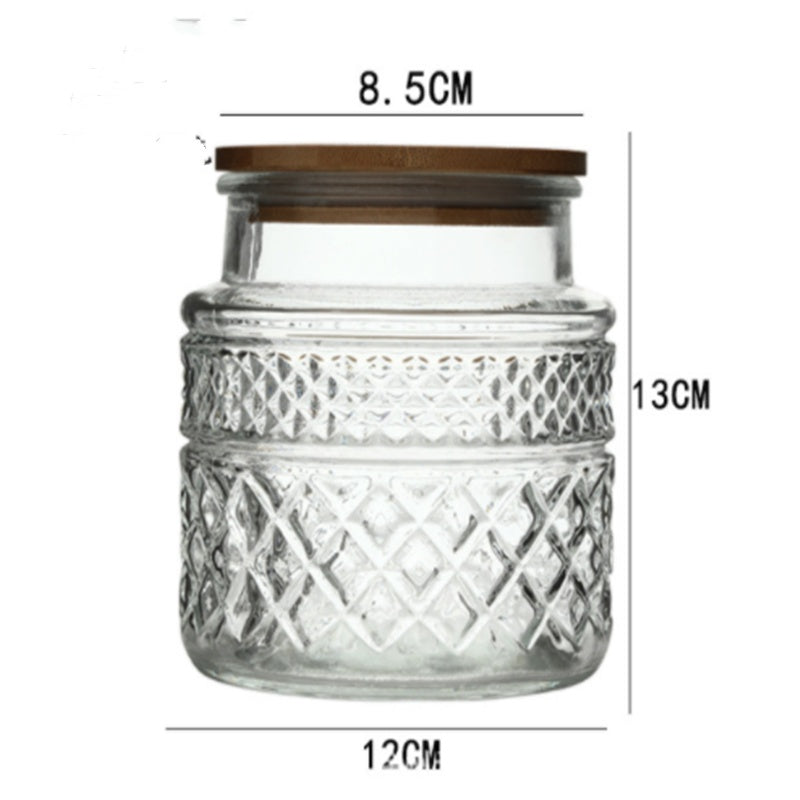 Airtight French Glass Jars with Bamboo Lid