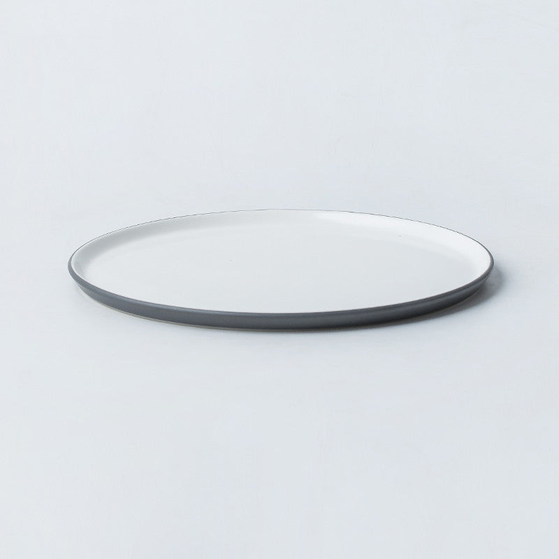 Round Nordic Style Matte Porcelain Serving Tray-Various Colors