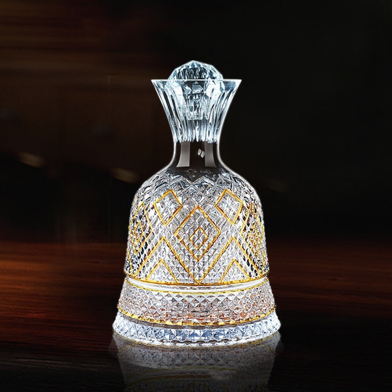 Gold Crystal Bell Wine Decanter