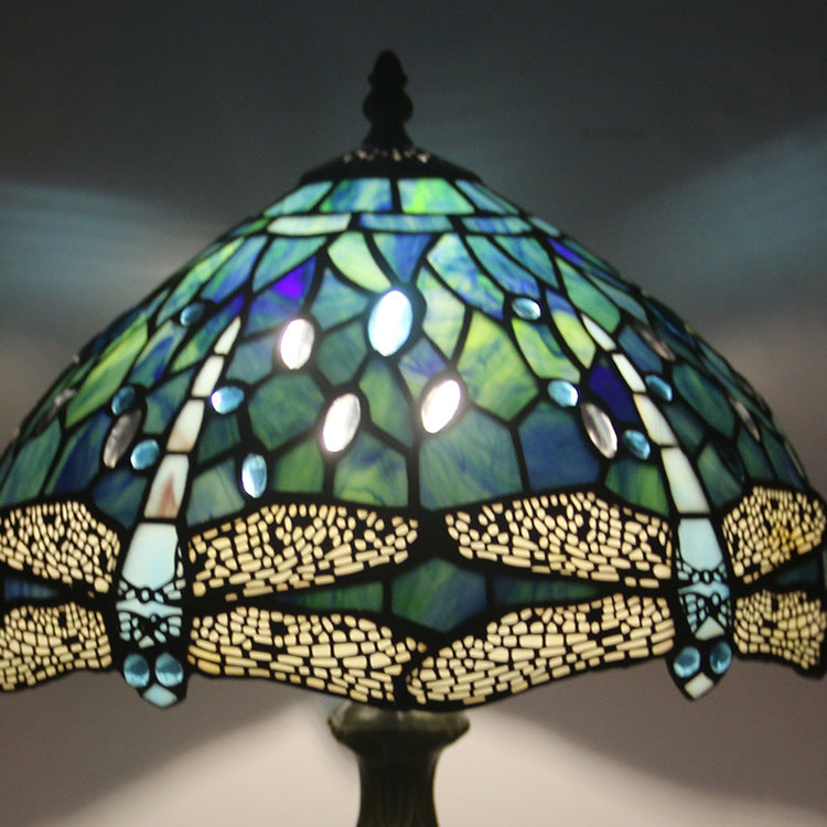 Green Dragonfly Tiffany Table Lamp