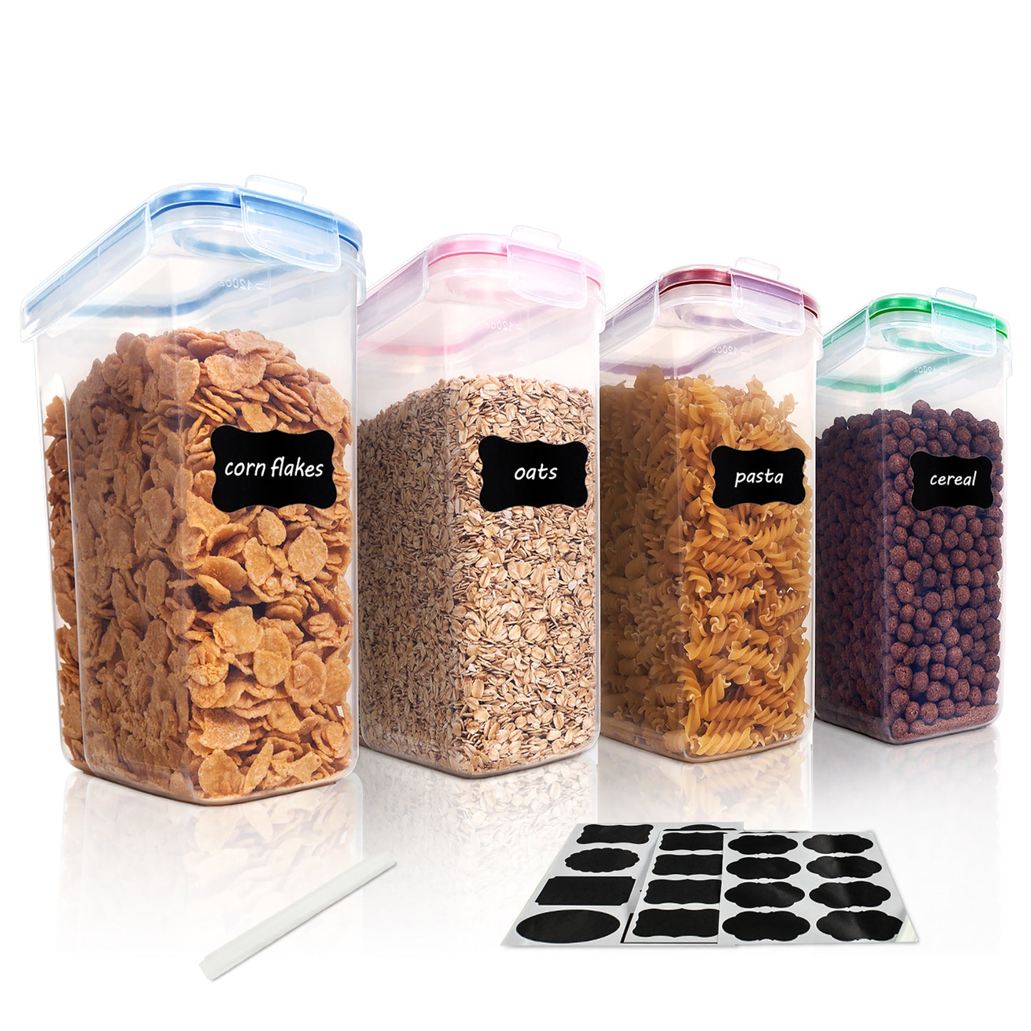 4PC Pantry Cereal Containers-4L