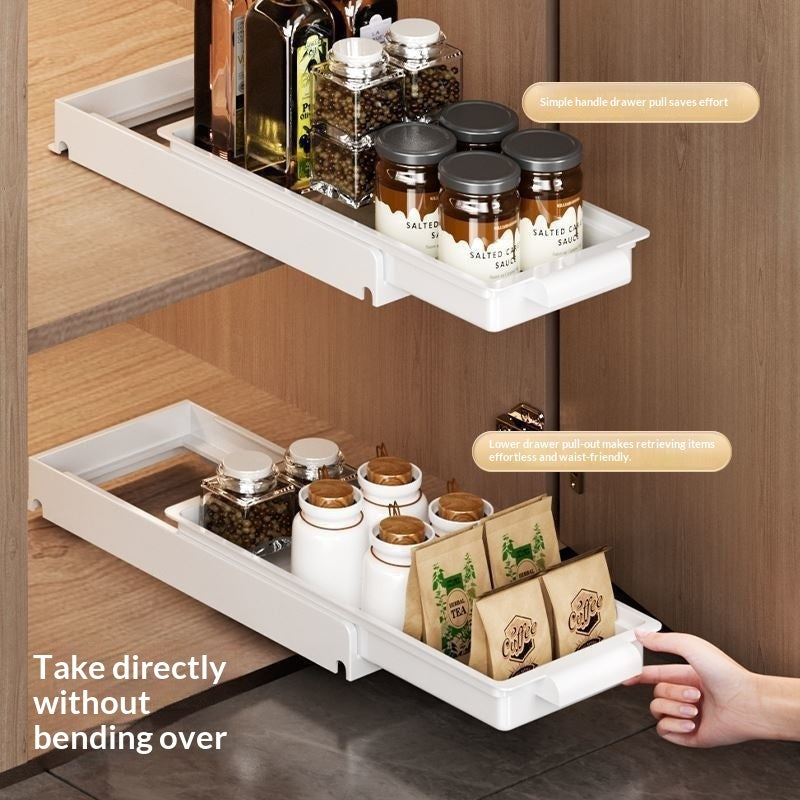 Kitchen Cabinet Built-in Pull-Out Dish Rack Drawer