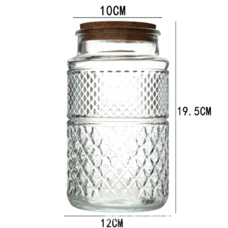 Airtight French Glass Jars with Bamboo Lid