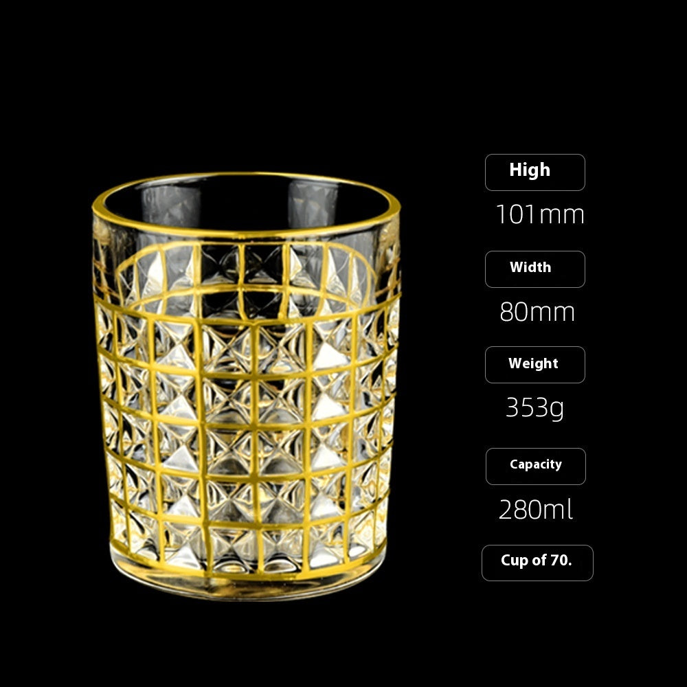 Crystal Drinking Glasses with Gold Gilding