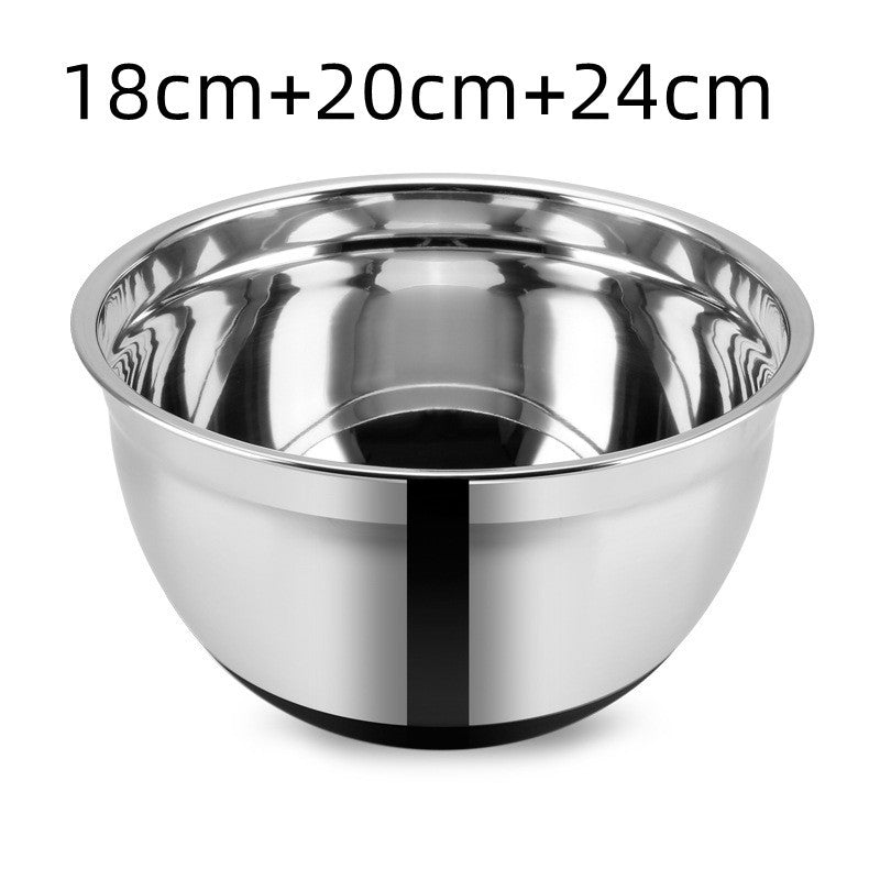 Stainless Steel Mixing Bowl-Color Silicone Base & Lid