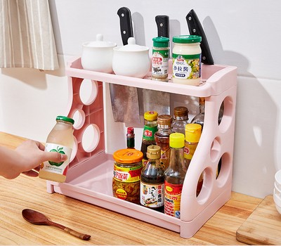 Kitchen Countertop 2-Tier Supply Shelf