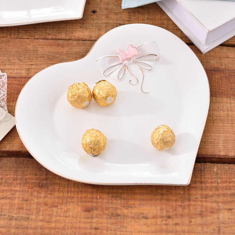 Bone China Heart Dessert Trays