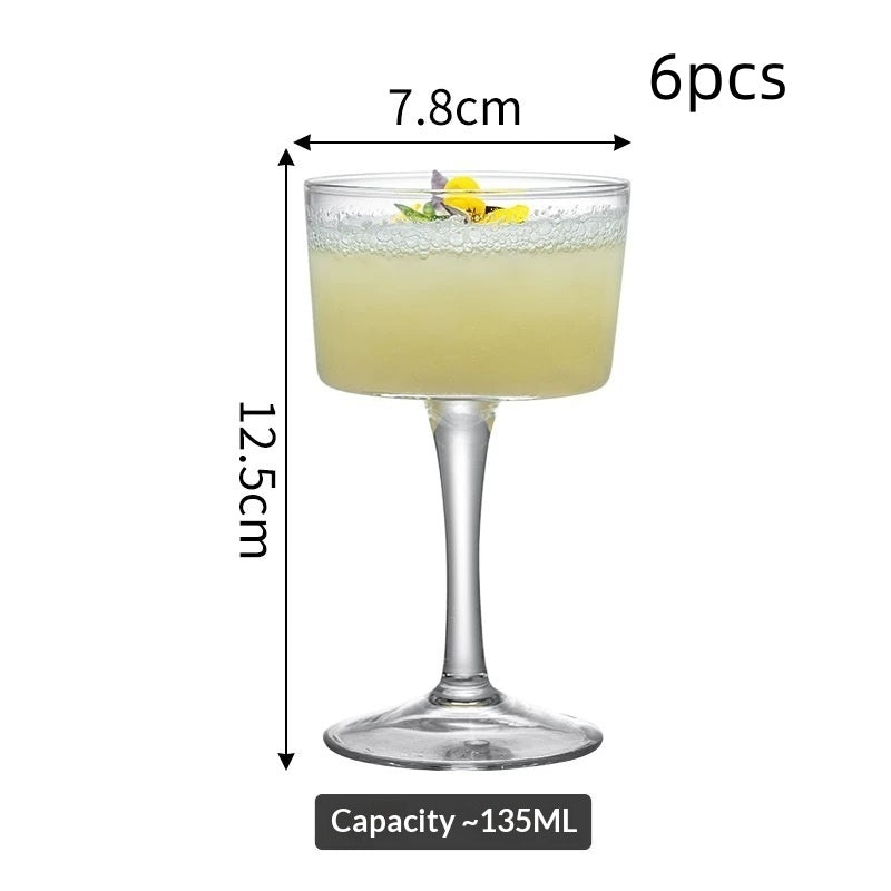 Handcrafted Cut Crystal-Coupe Dessert Glass-Cocktail Glass