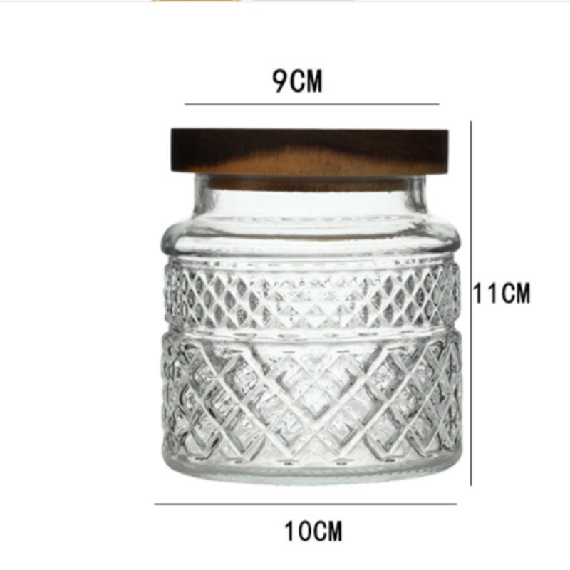 Airtight French Glass Jars with Bamboo Lid